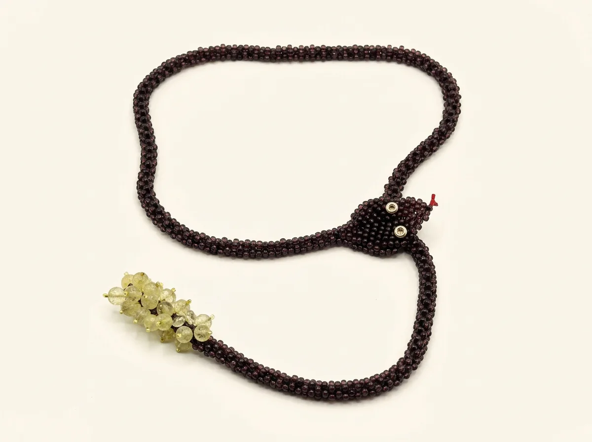 No. 004, Hand Beaded Snake Necklace