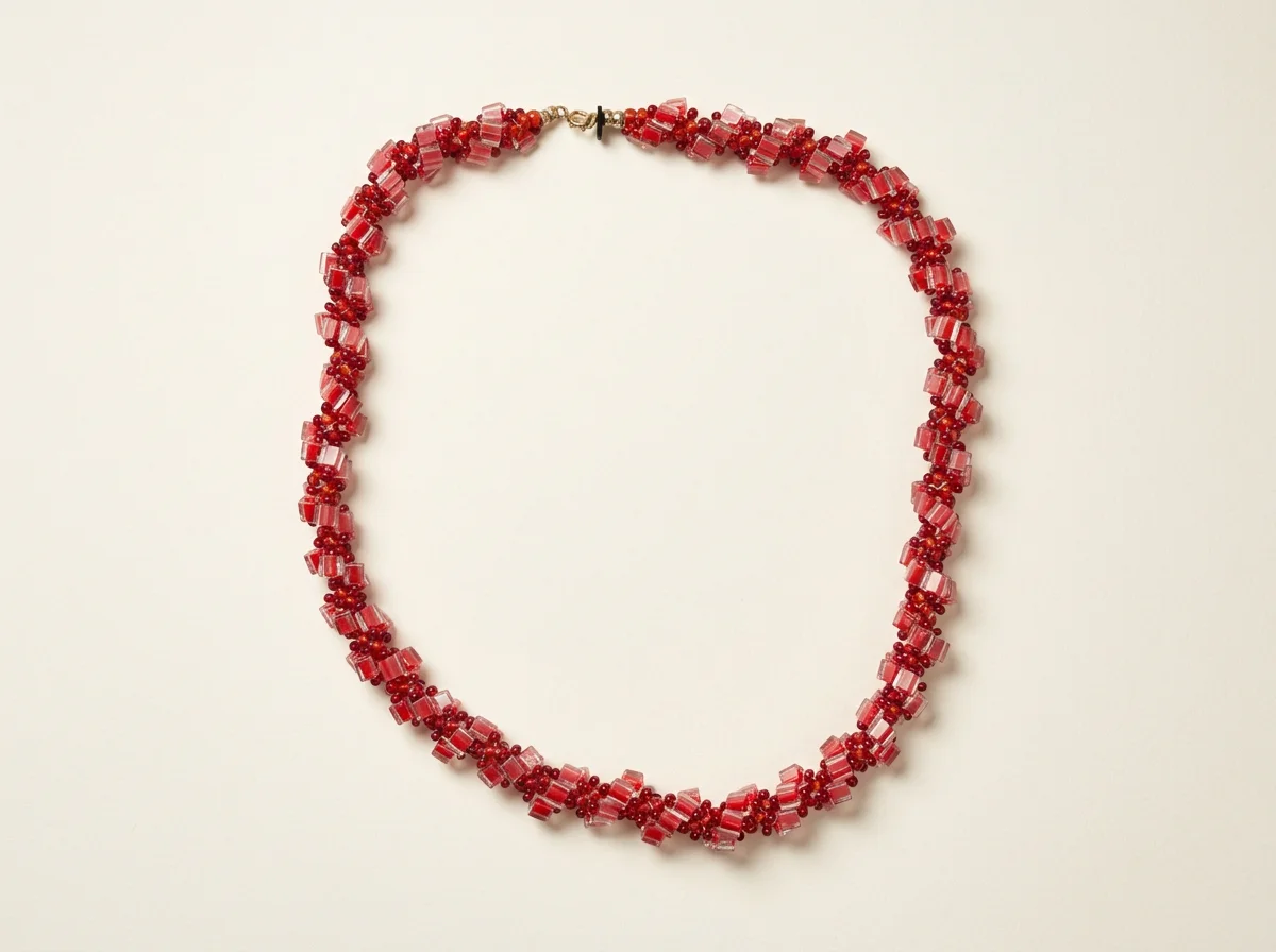 No. 010, Hand Beaded Rope Necklace