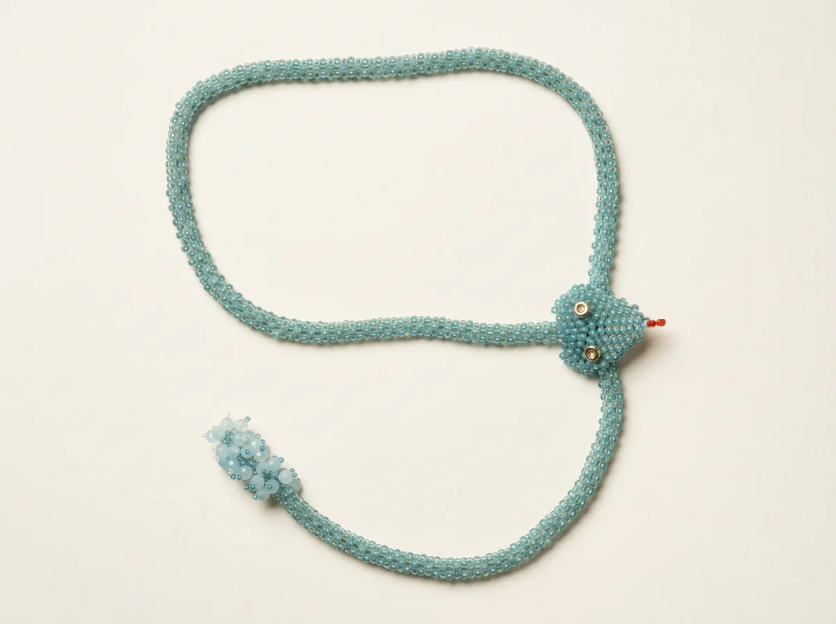 No. 005, Hand Beaded Snake Necklace