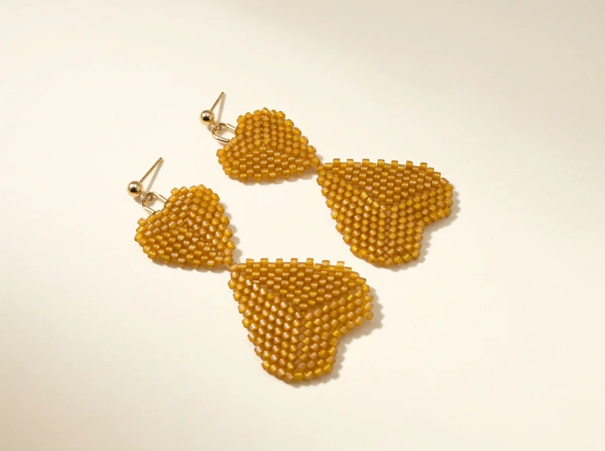 No. 009 Hand Beaded Earrings