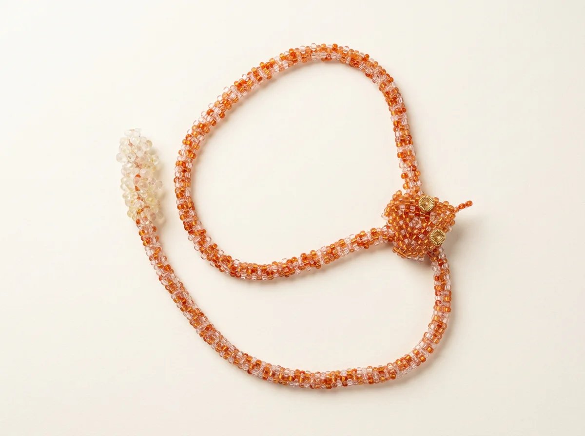 No. 002, Hand Beaded Snake Necklace