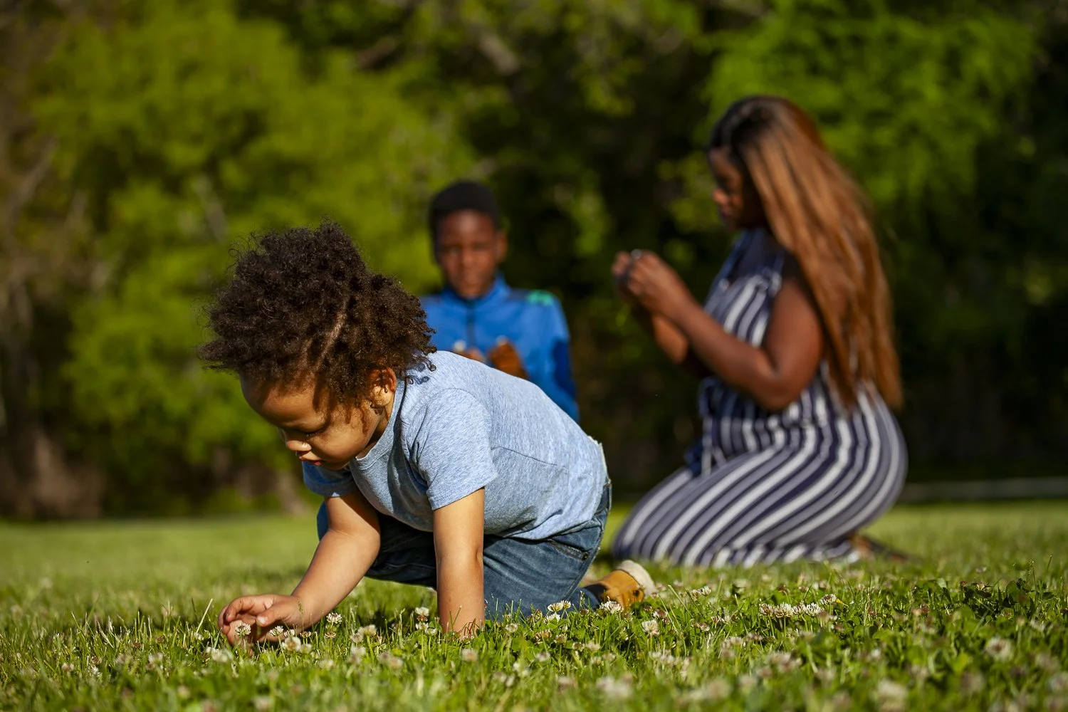 Family Plays and Finds Peace at Golden Hour