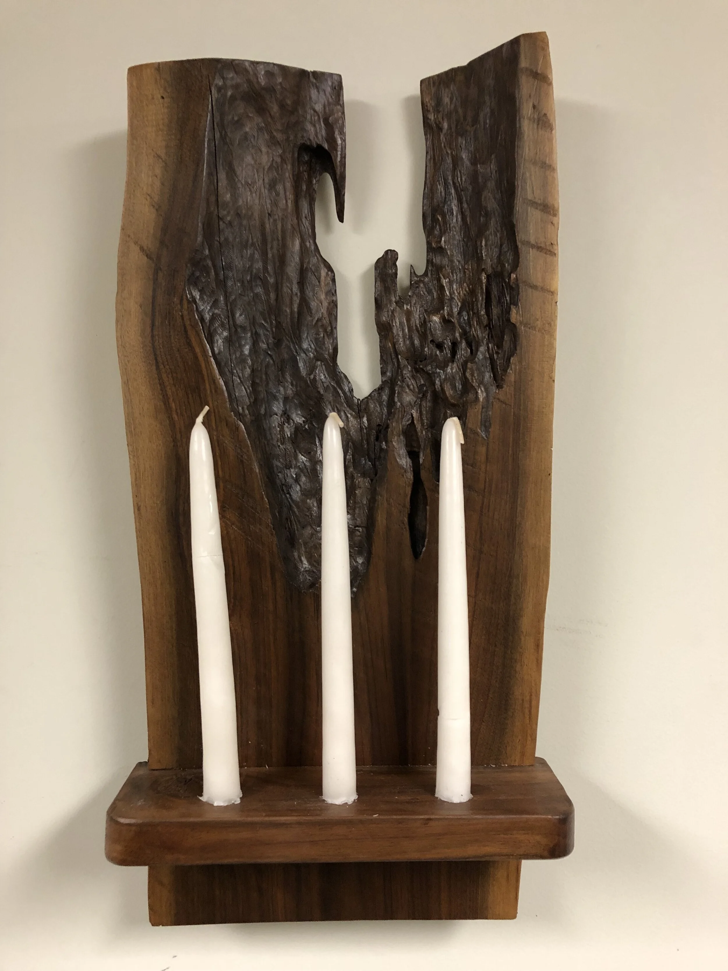 Black Walnut Candle Display