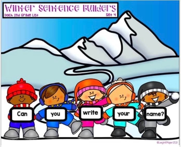 Winter Sentence Builders Set 4