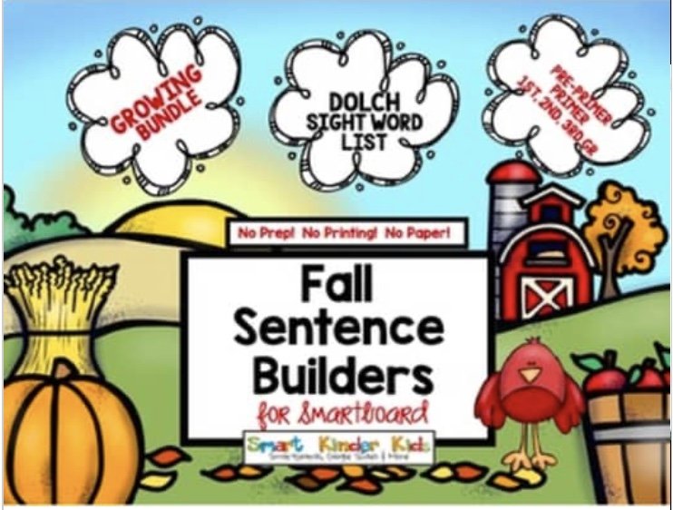 Fall Sentence Builders for Smartboard BUNDLE