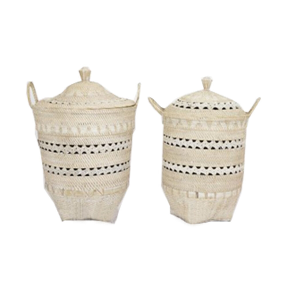 Basket Patterned - Natural White - Large