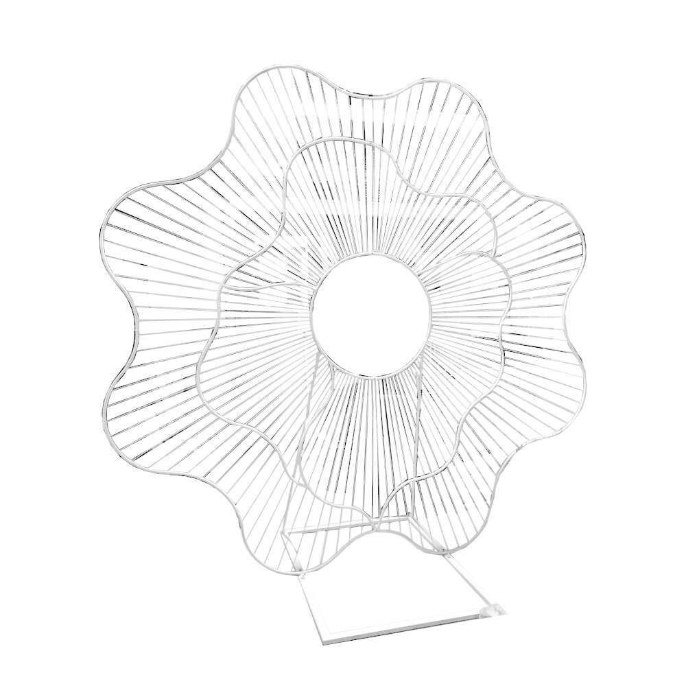 Backdrop Stand Flower with Light - White