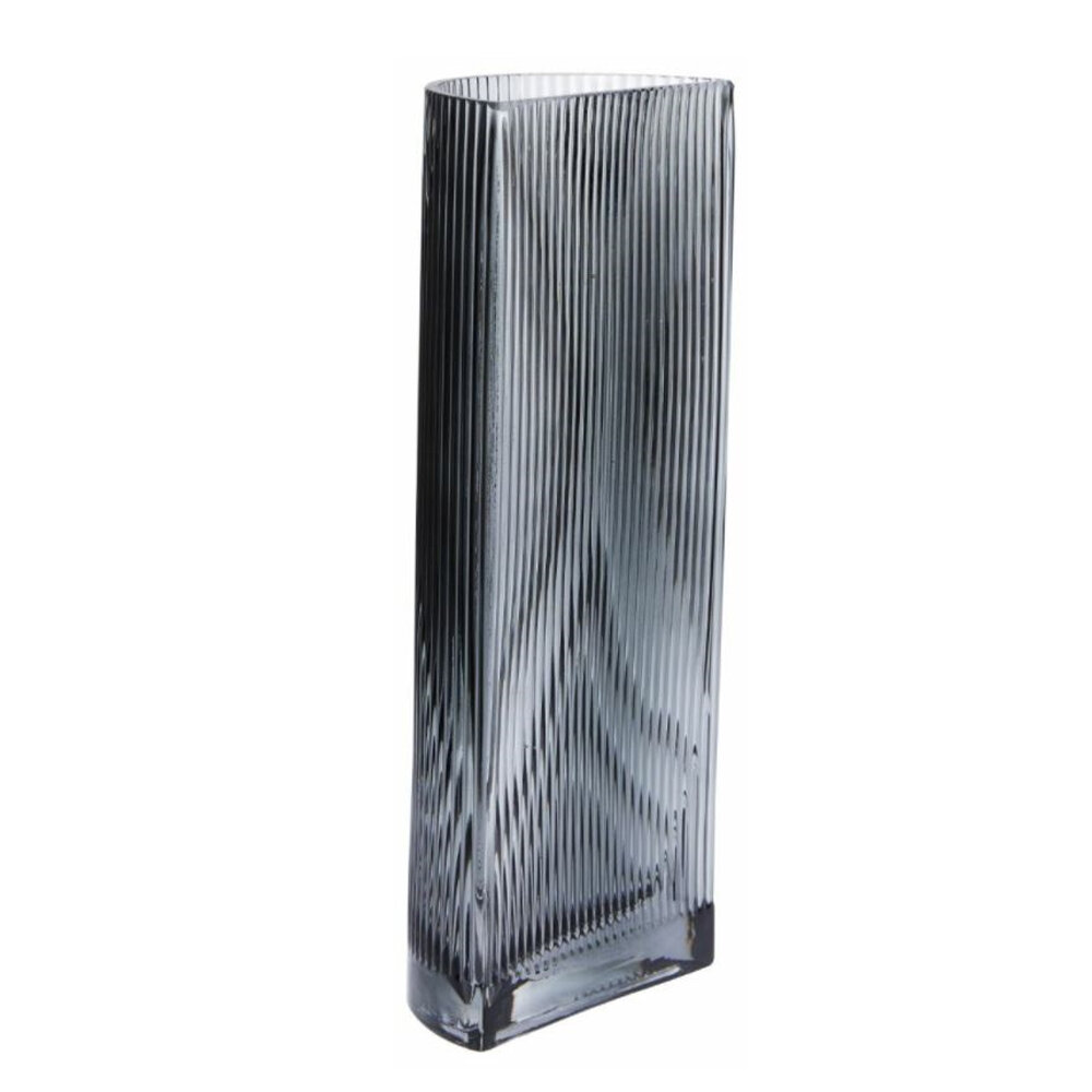 Vase - Ribbed - Grey - Large