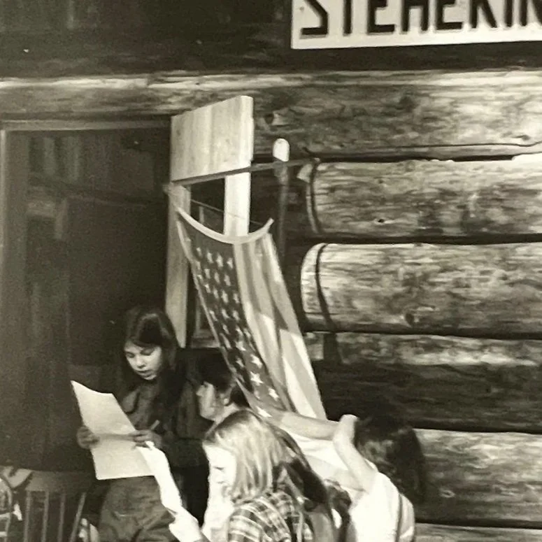 Stehekin School Class March, 1980  by Mike Barnhart
