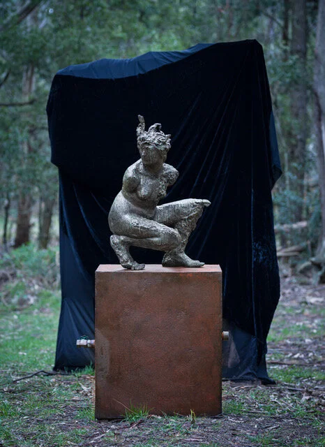 Ingrid Morley, Keeper, Bronze, steel mobile fire fighting unit 146x76x46cm.