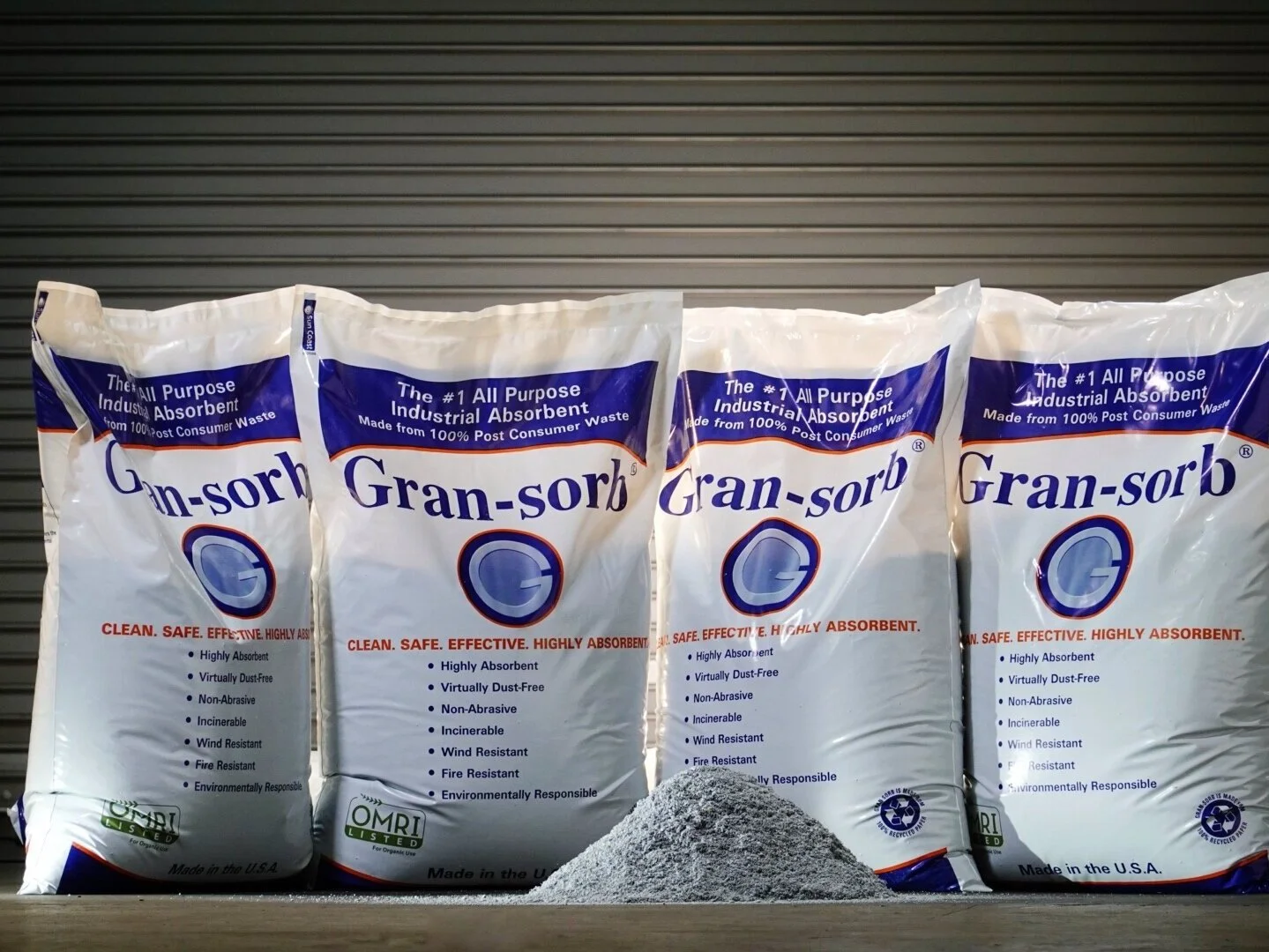 — Custom spill kits and absorbents made from the most sustainable and eco-friendly material.  Cleans faster, absorbs 3x more,  is dust-free, non-toxic, and made from volcanic rock fibers and recycled materials.