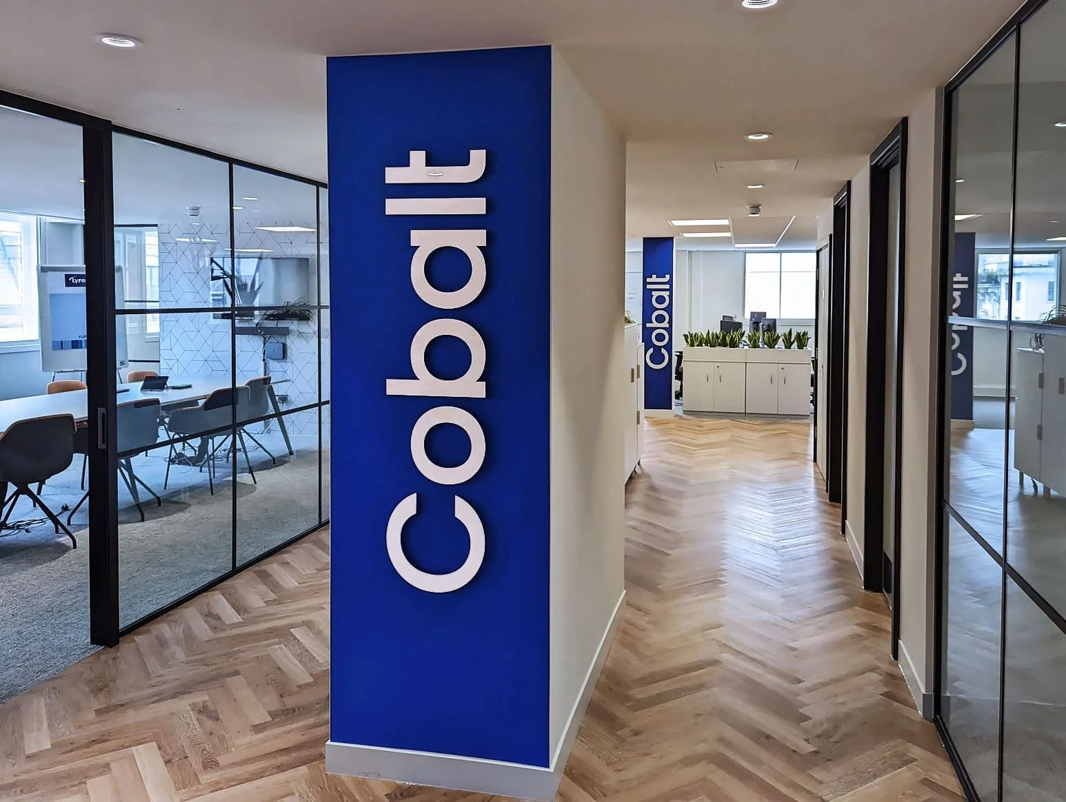 Office Branding Inspiration Cobalt Recruitment Case Study Signs Base