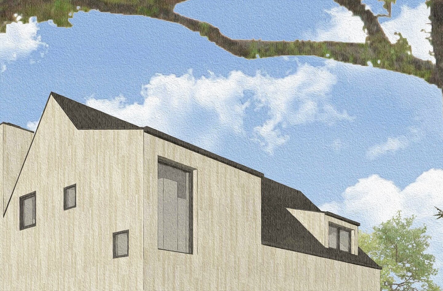 Sketch for a new villa in Eker&ouml;.

#workinprogress 
@rushtonarkitektur 

#ladhus #ladhusinspiration #ladhusdesign #nordicdesign #arkitektritat #nordicstyle #scandihome #arkitektritathus #scandiinterior #scandi #kltr&auml; #clt #scandiinspo #scand