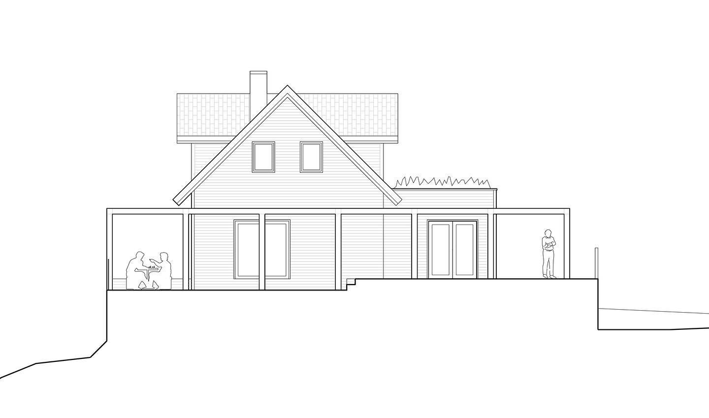 Transformation in T&auml;lj&ouml; - new extension, altan and pergola added to an existing villa outside &Aring;kersberga.

Swipe ⬅️ for existing fasad drawing.

Project currently awaiting bygglov.

#workinprogress 
@rushtonarkitektur 

#ladhus #ladhu