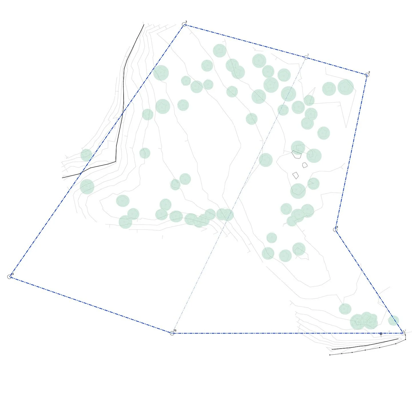 Masterplan for a new villa, g&auml;sthus, garage and sauna set within the Finnish forest, outside Porvoo 🇫🇮 

Our masterplan is carefully configured to not disturb mature trees and take advantage of naturally occurring forest &lsquo;glens&rsquo; wh