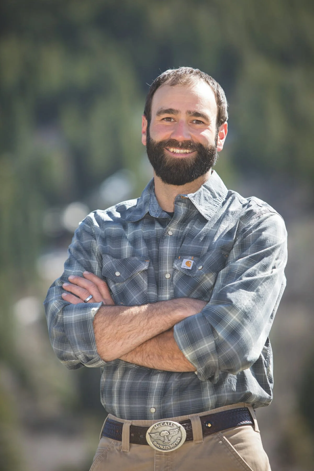 David Telian smokejumper in park city posing arms crossed