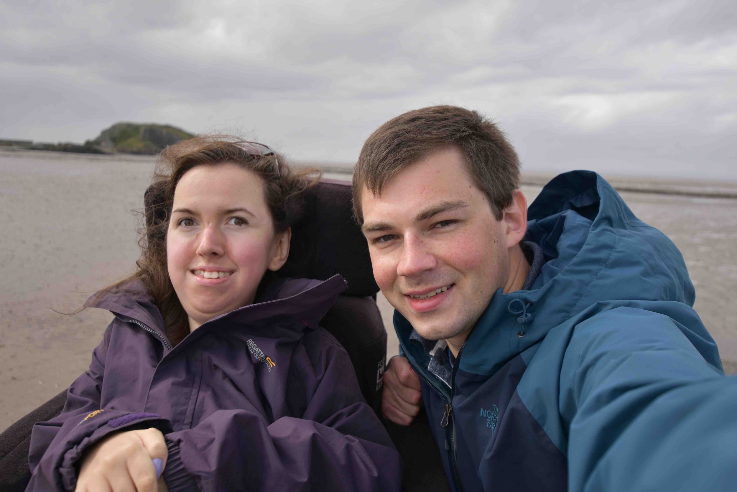 Interabled couple on Uphill beach