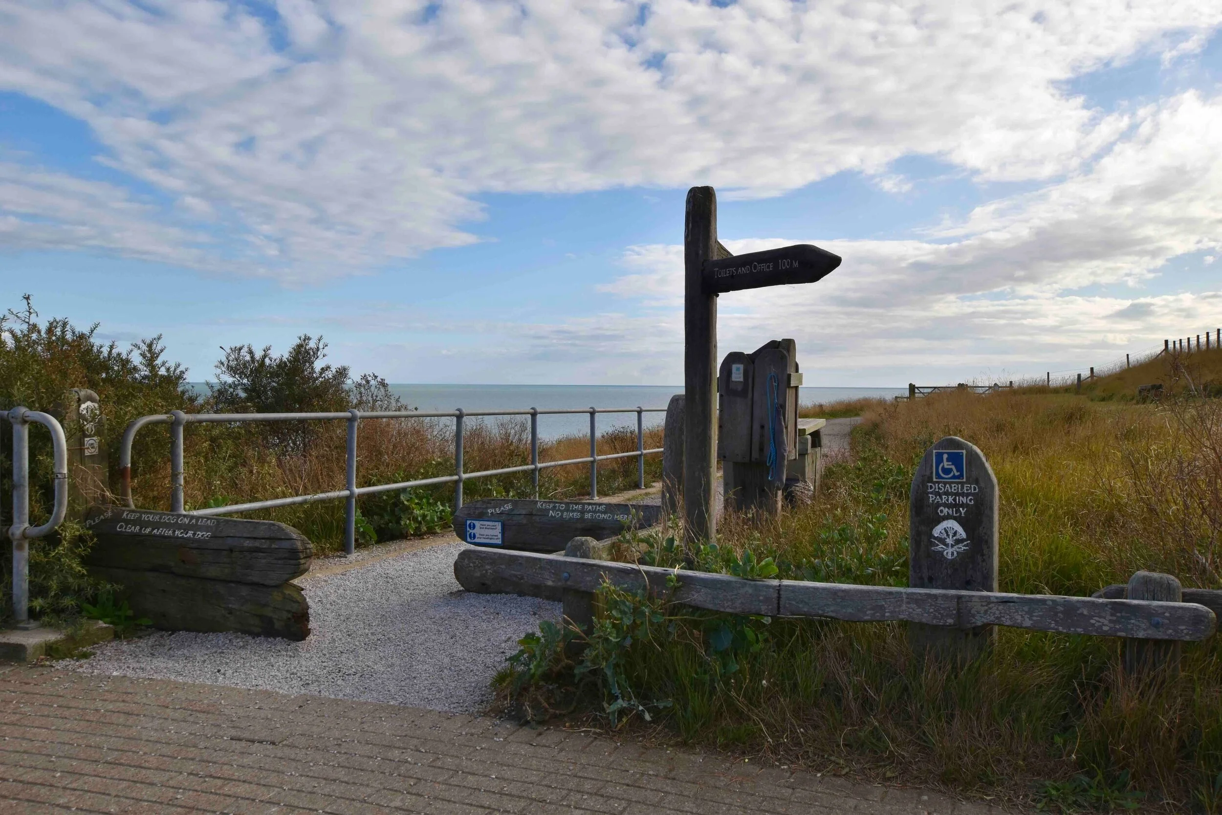 A wheelchair accessible walk at Samphire Hoe in Dover.