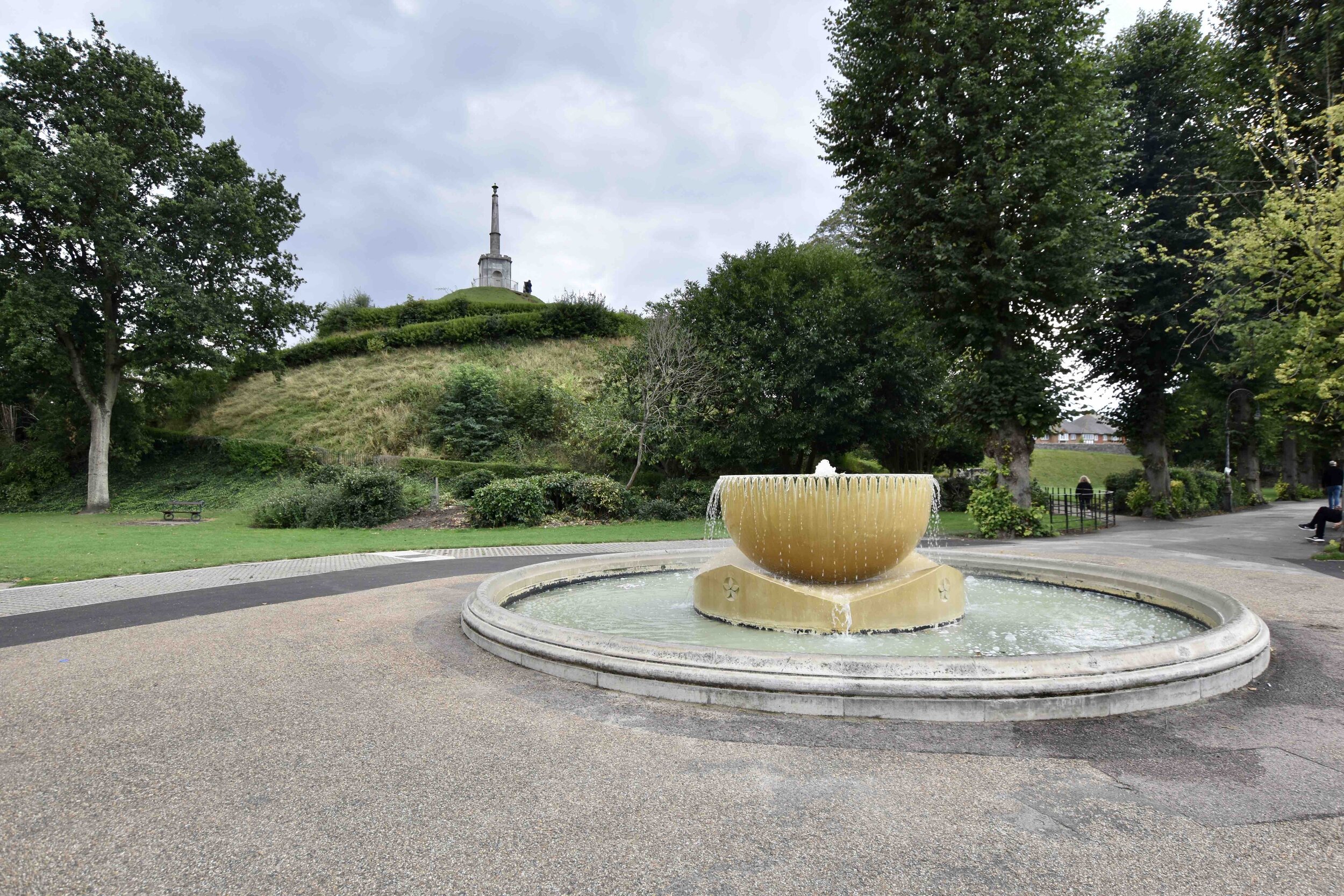 A water fountain in Dane John Gardens, Canterbury