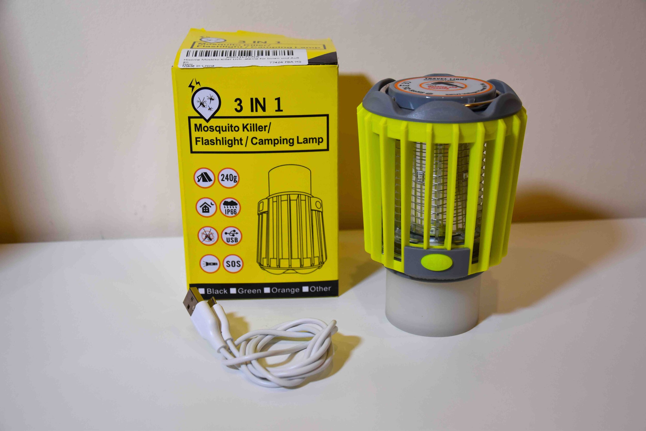 Backyard Camping 3 in 1 Bug Zapper USB Rechargeable Mosquito Killer Waterproof Insect Fly Trap for Outdoor & Indoor,LED Lantern Gnats Emergency Power Supply 2000mAh for Home Patio 