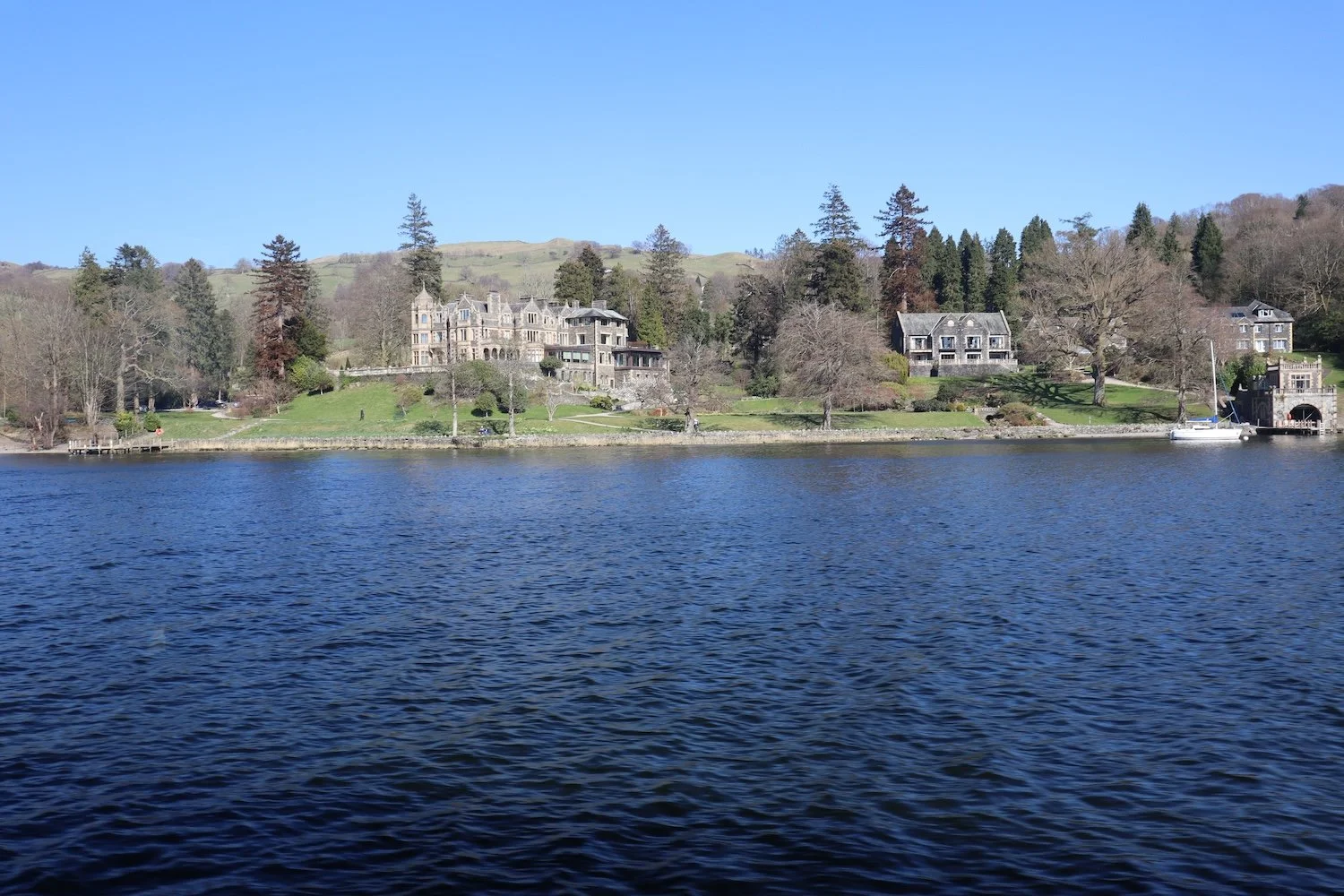 The view from onboard the MV Swift - wheelchair accessible boat by Windermere Lake Cruises