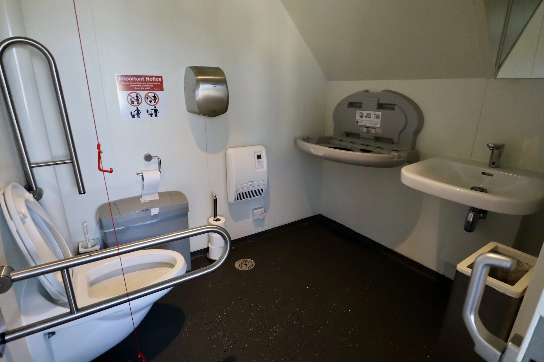 Accessible Toilet onboard the MV Swift - wheelchair accessible boat by Windermere Lake Cruises