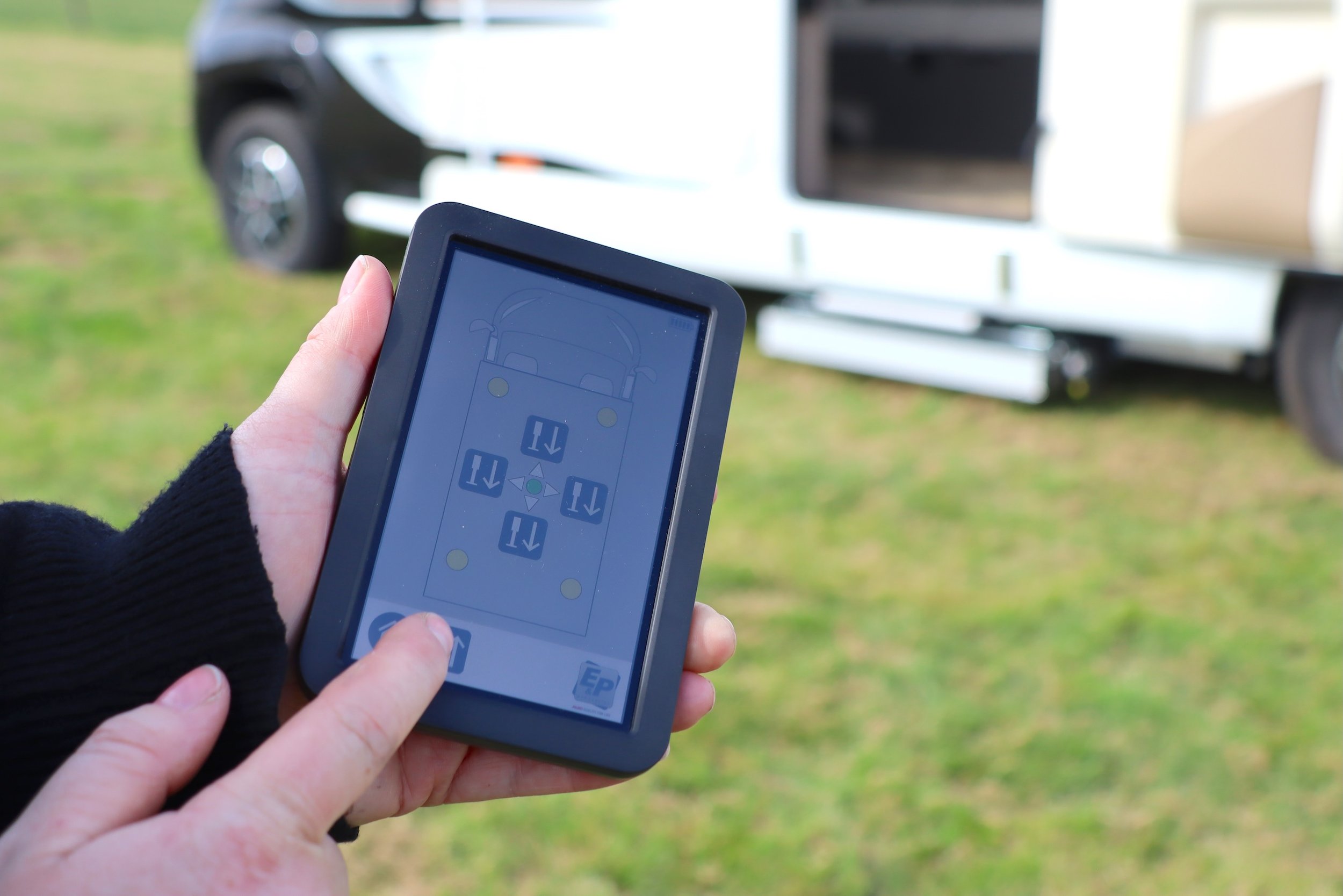  E&amp;P hydraulic levelling system fitted to a wheelchair accessible motorhome 