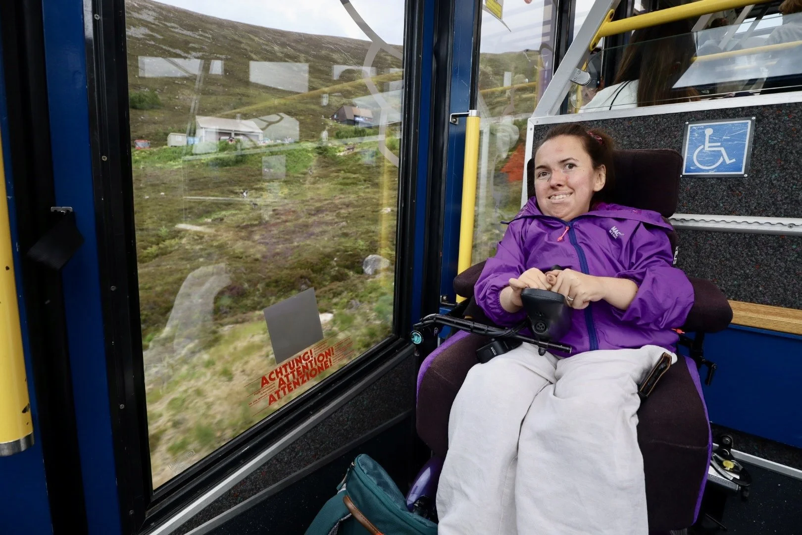 Karla on the Cairngorm Mountain Funicular Railway
