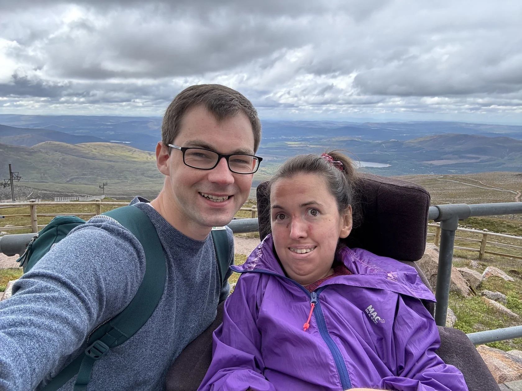 Karla and Stephen up the Cairngorm Mountain 
