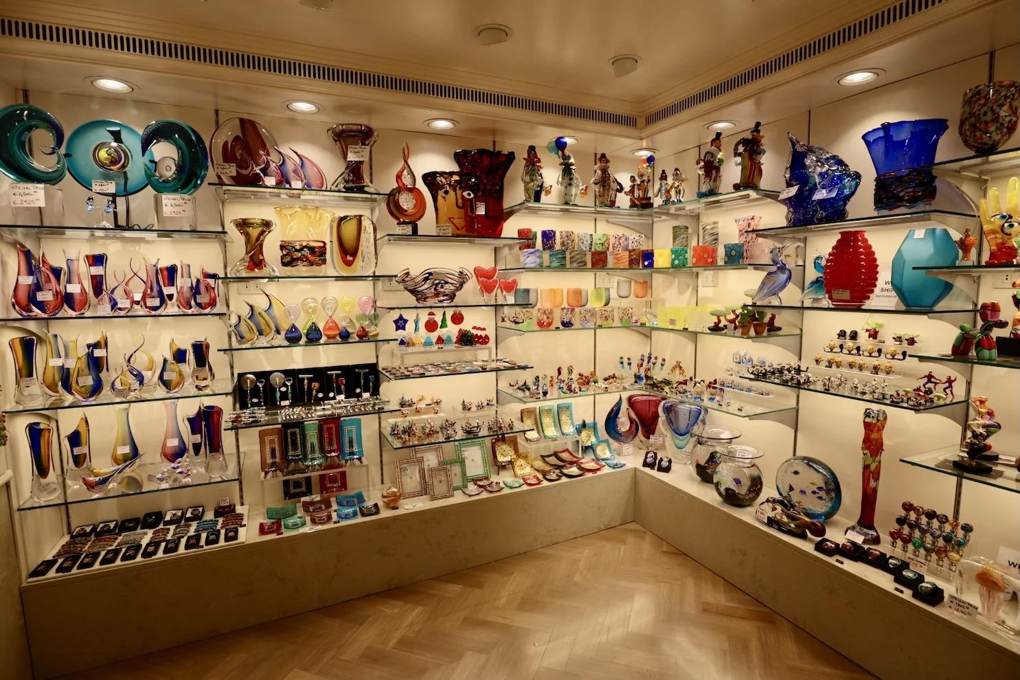 Murano glass shop in Venice