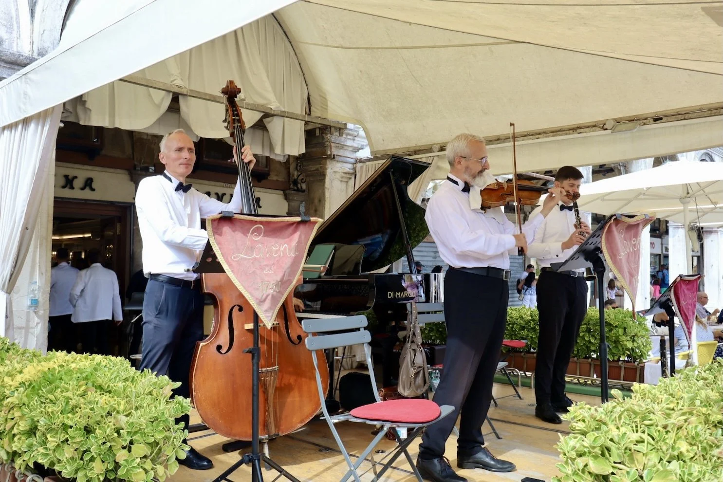 Live 4-piece orchestra in St Mark's Square, Venice