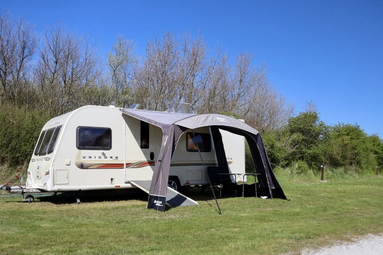  A wheelchair accessible touring caravan at the Strandcamping Zuiduinnen campsite in the Netherlands  