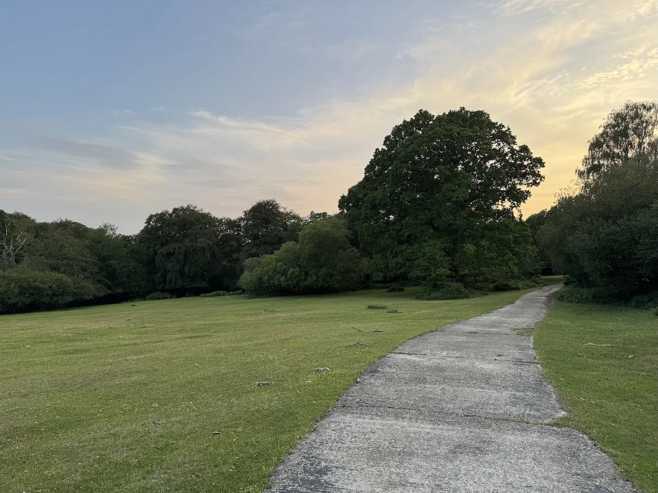  Ex-military road at Longbeech Camping New Forest Campsite (formerly RAF Stoney Cross), located in The New Forest  