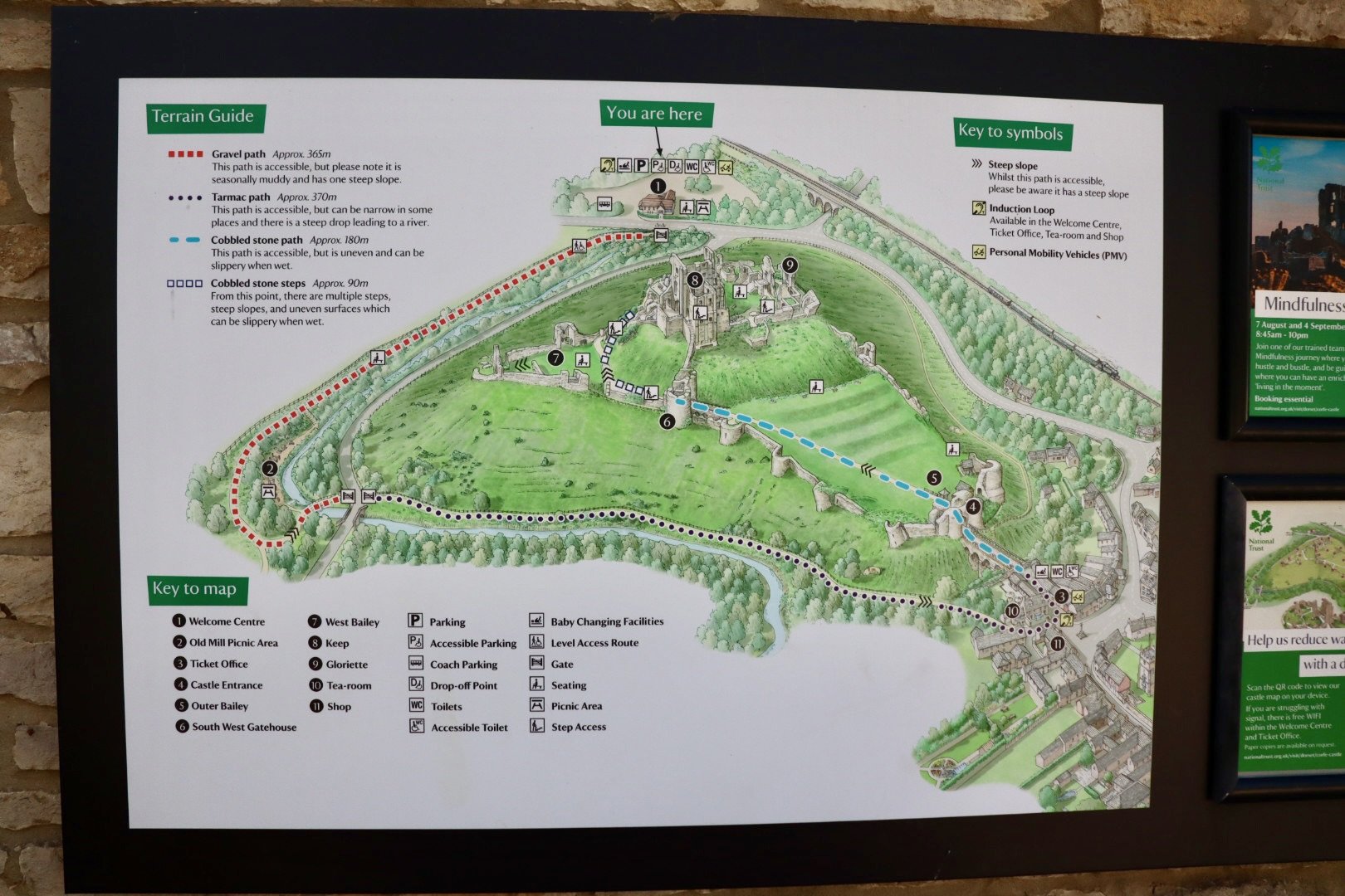  Map of the walk at National Trust Corfe Castle 