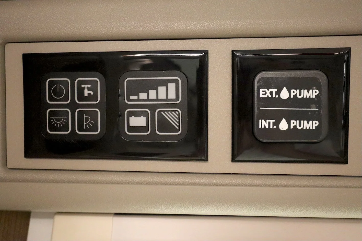 2027 Bailey Unicorn Caravan Control Panel