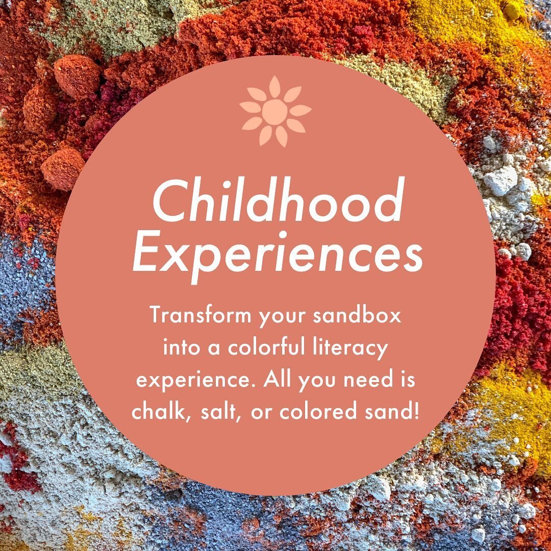 Looking to bring your sensory and literacy work to life? 

Rub some big chalk (or mix food coloring) with table salt. Create vibrant or soft colors that you can put into a small tray. 

You&rsquo;re ready to go! 

We recommend keeping a very thin, fi