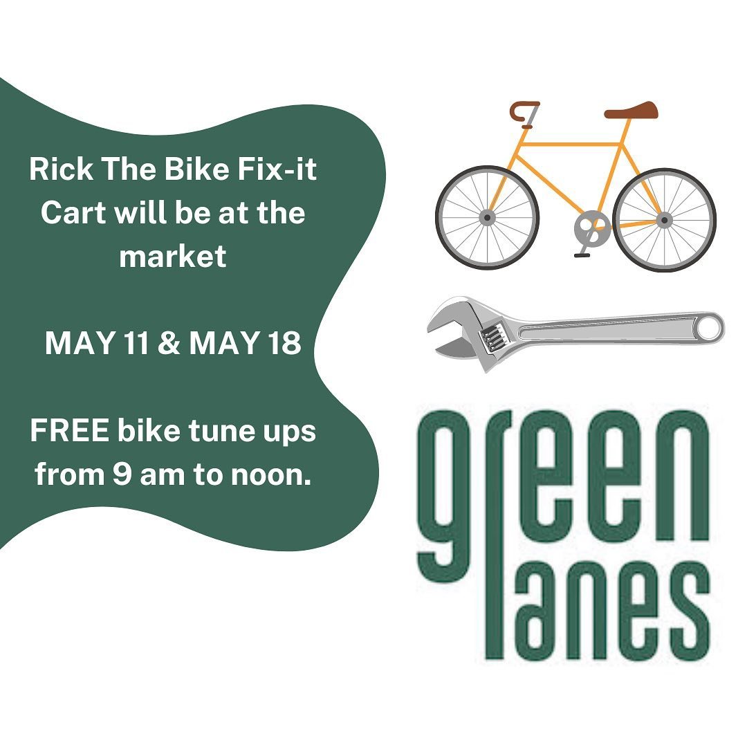 Need a tune up ? 🚲 bike on by and let Rick the Bike Fix It cart get your bike ready for summer ridin&rsquo; ! 🤠 free tune ups 9 - noon ⭐️ Saturday May 11 &amp; Saturday May 18 ⭐️