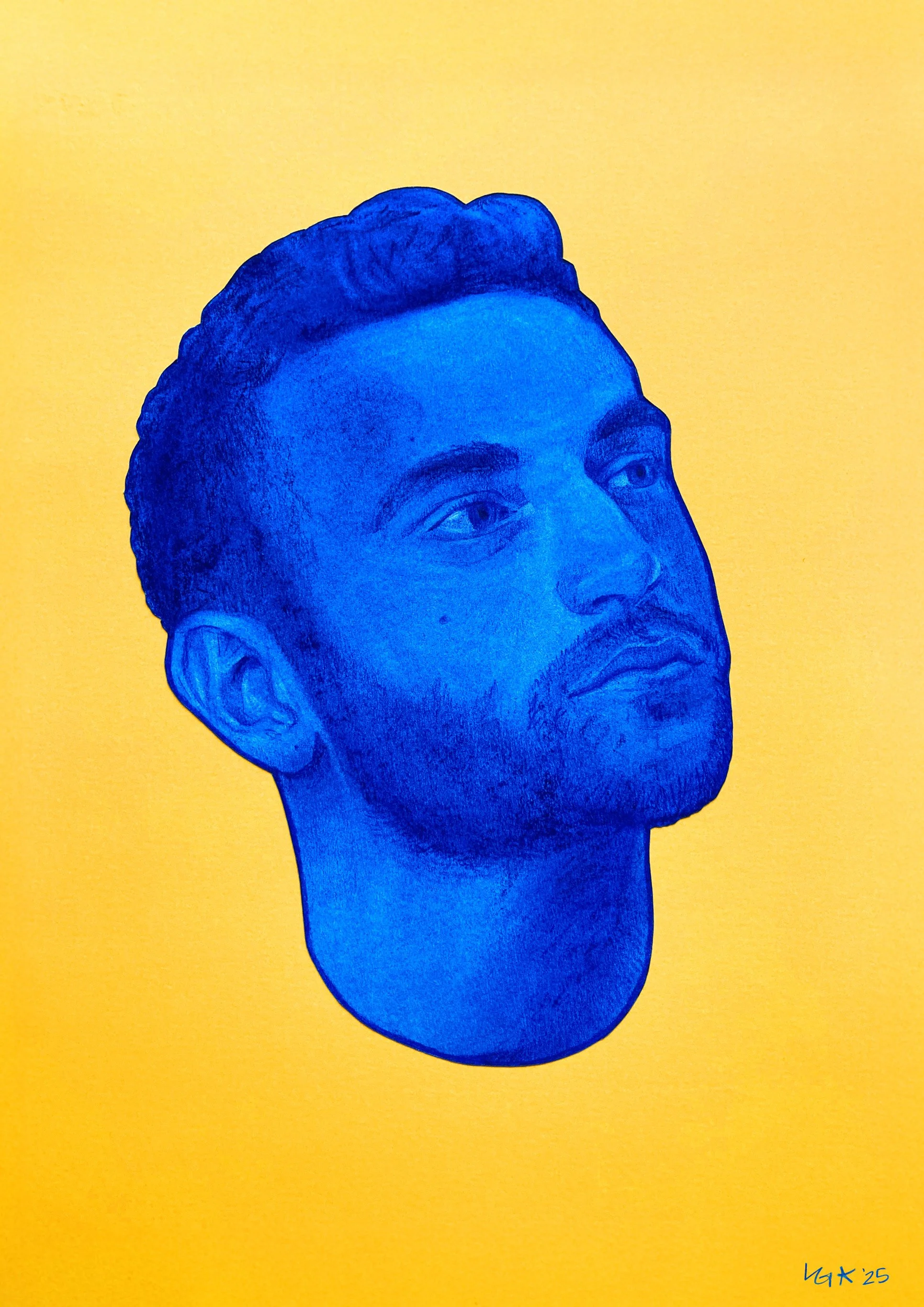 Blue Misch on Yellow