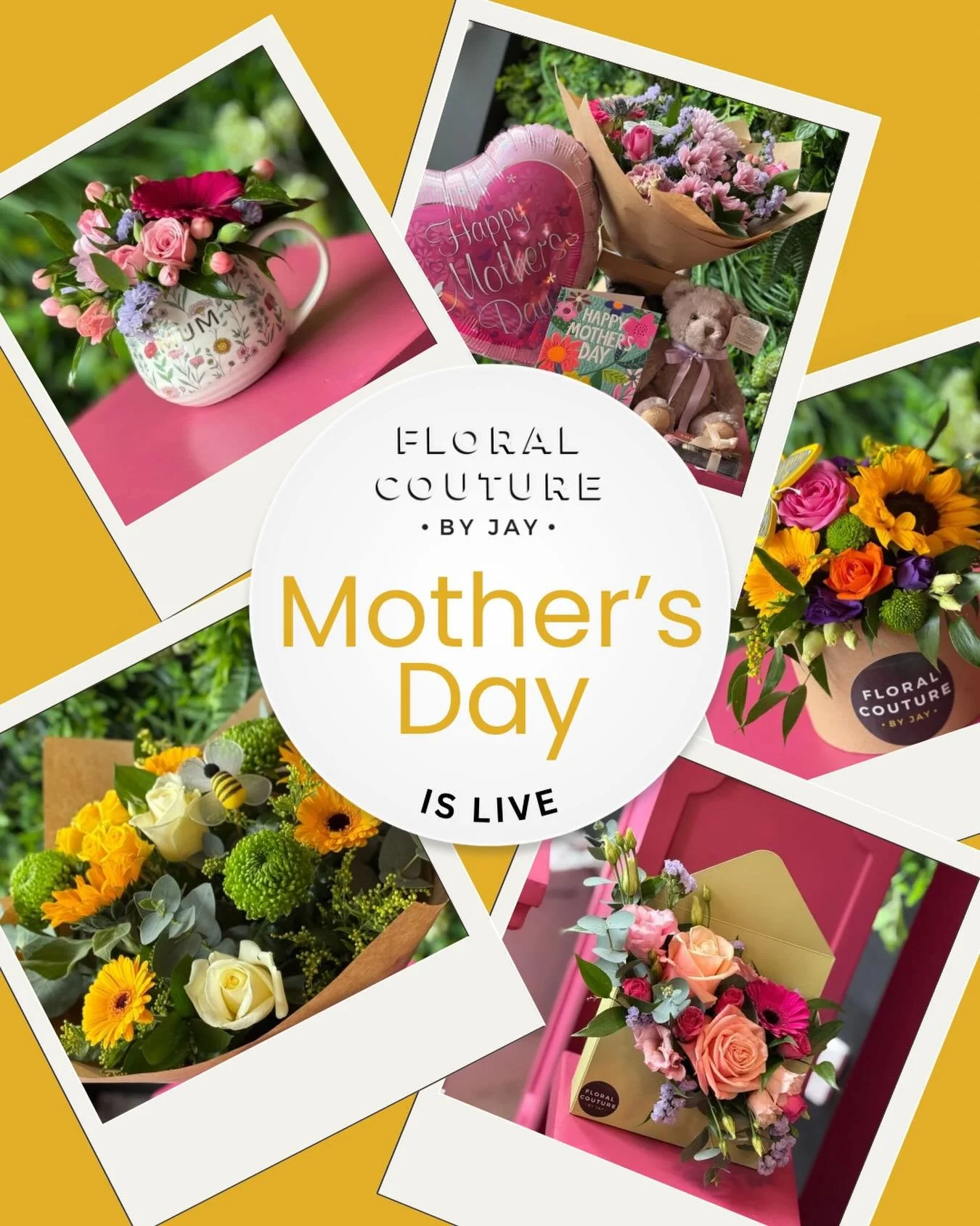 🌸MOTHERS DAY IS LIVE🌸

Our full Mothers Day collection is now LIVE &amp; available to pre order online &amp; in store 🙌

01305 773 940 
www.floralcouturebyjay.co.uk 
9 Abboutsbury Road | Weymouth | DT4 0AD