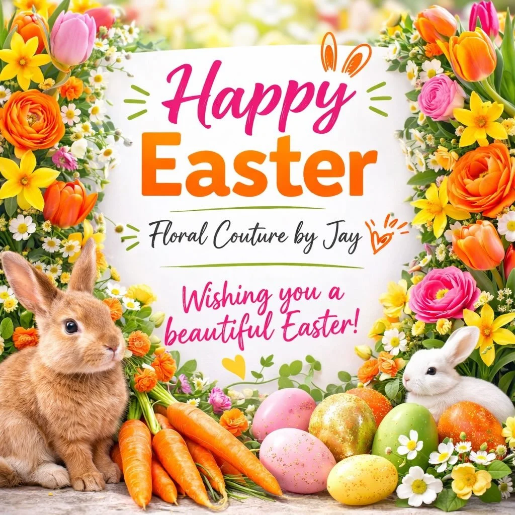 🌸✨ Happy Easter from Floral Couture by Jay ✨🌸

Wishing you a day filled with beautiful blooms, fresh beginnings, and a little touch of spring magic 💐🐰

Thank you for your continued support &mdash; it truly means the world to us 💖 

Enjoy the sun