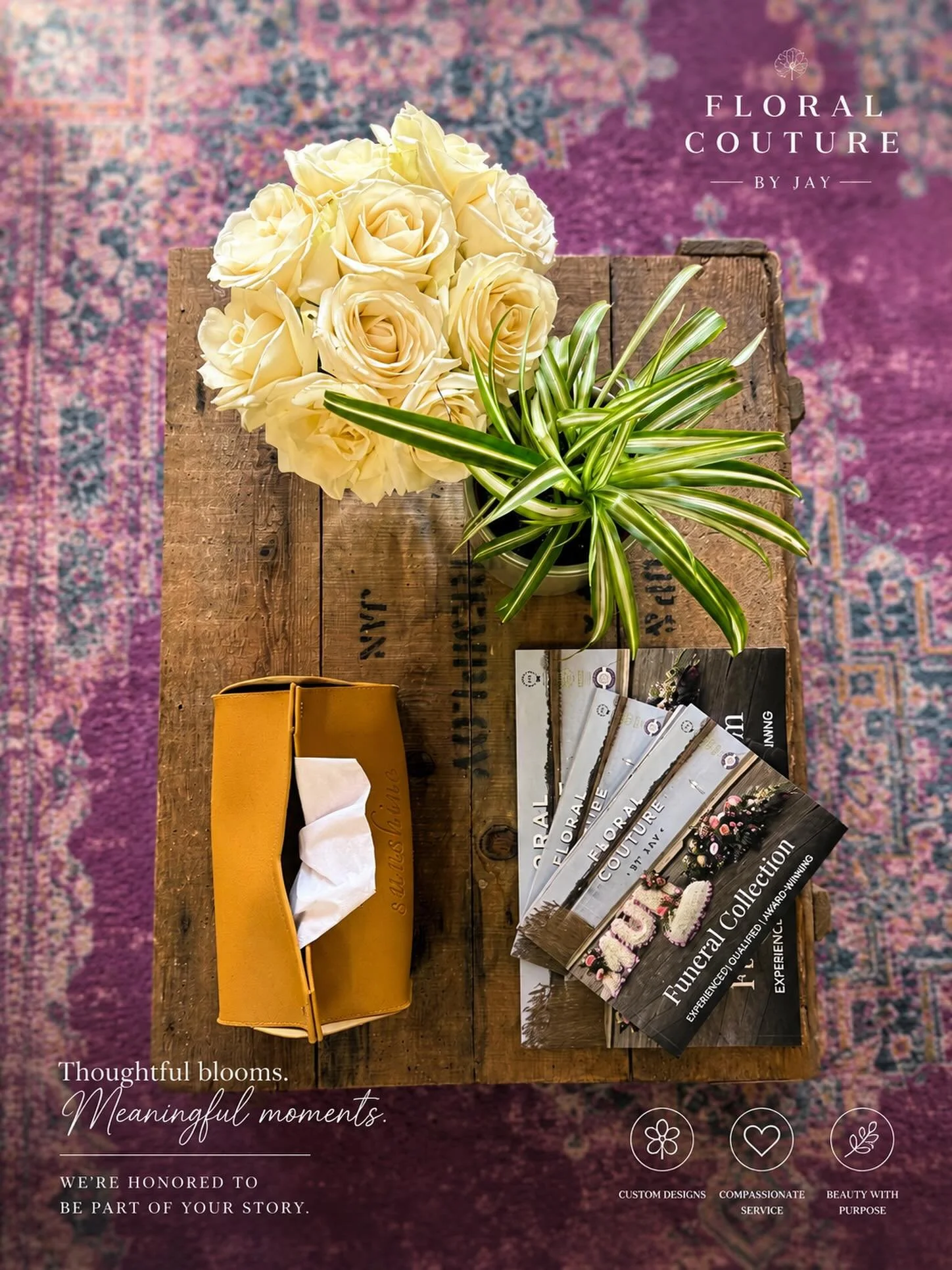 Behind every arrangement is a promise: exceptional care, beautiful design, and a personal touch. 🌹

Whether you&rsquo;re planning ahead or celebrating the life of a loved one, Floral Couture by Jay is dedicated to creating custom floral tributes tha