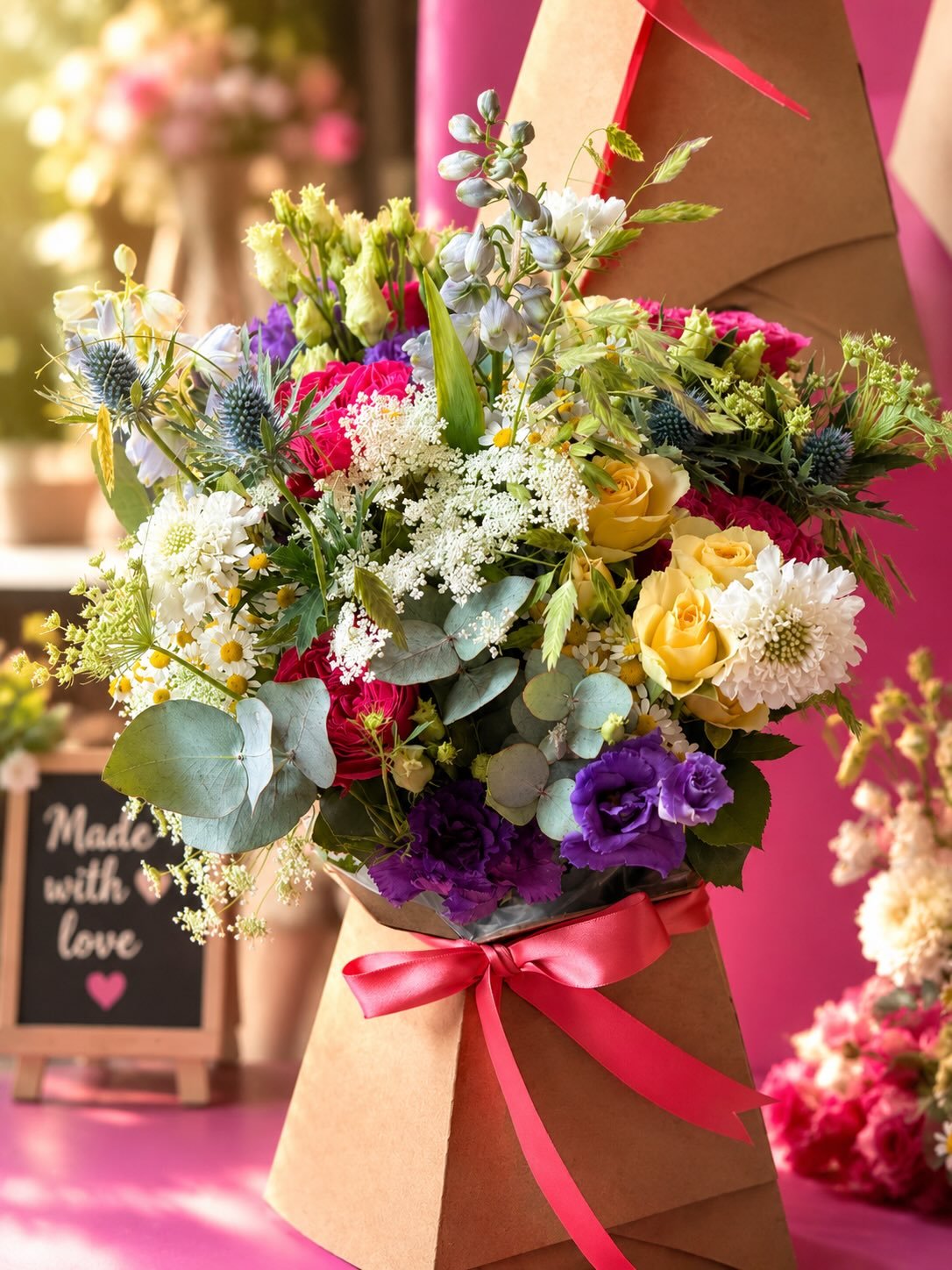 ✨ Wedding Number 2 of the Day! ✨

What a beautiful way to continue a busy wedding-filled day! 💍🌸

Our second wedding creation was all about colour, texture, and romance. Featuring vibrant roses, delicate daisies, elegant lisianthus, seasonal blooms