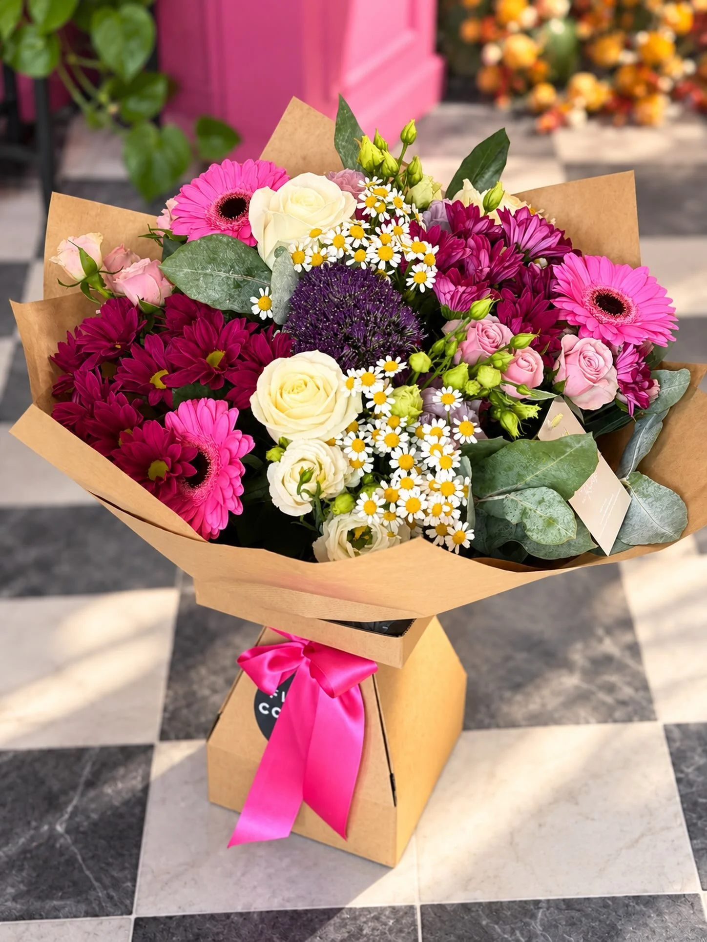 🌸 A little luxury, beautifully wrapped. 🌸

Bold pinks, soft blush tones, elegant ivory roses and delicate seasonal details come together in this gorgeous hand-tied bouquet. 💕💐

Every Floral Couture by Jay arrangement is created with care and an e