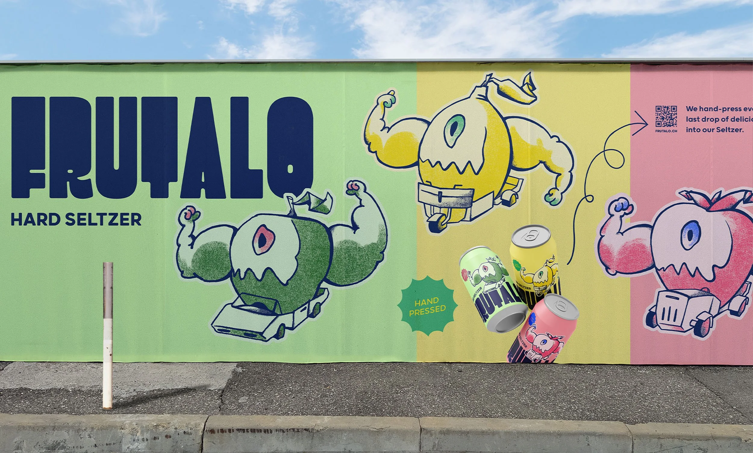 FRUTALO Poster mit Illustration und Packaging Design