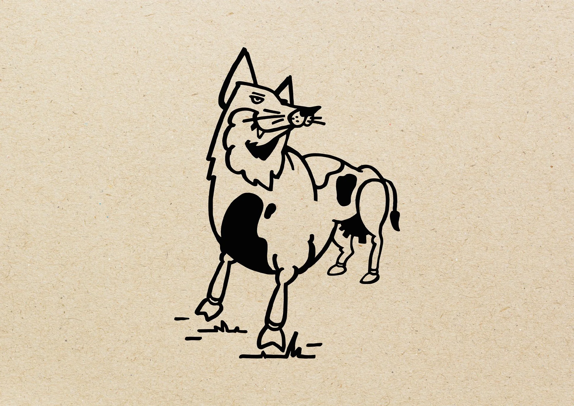 Fuchs Illusttation schwarz weiss