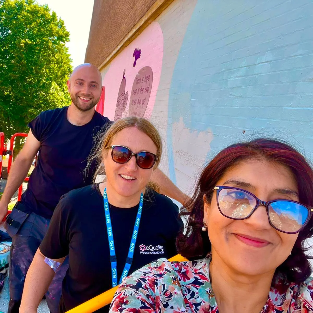 Painting Luton Library Mural.jpg