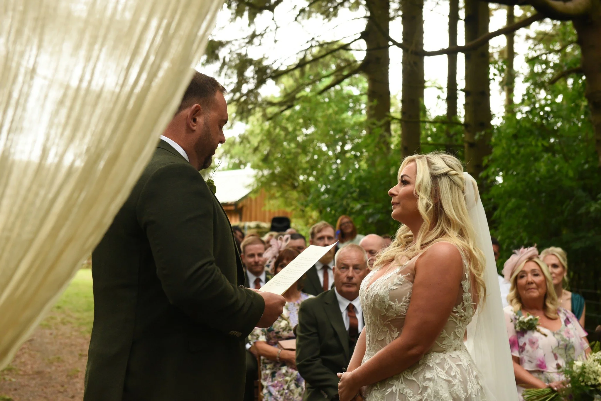 Happy One Year Wed, @littleleanneg + @richg1987 ! 

Deep in the woods, you said 'I do'. And the magic was undeniable - just look at the emotions captured by @meganyearbyphotography !

Congratulations on your anniversary, and kudos for designing yours