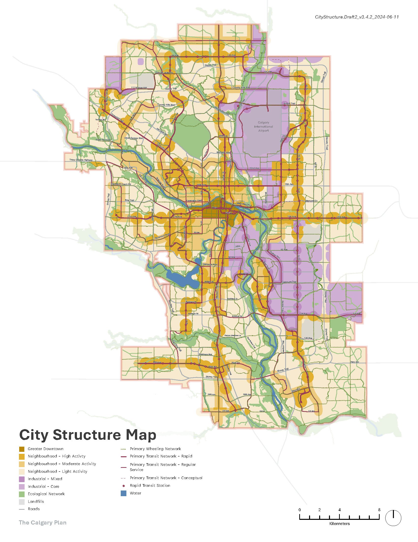 Calgary - City Structure Map