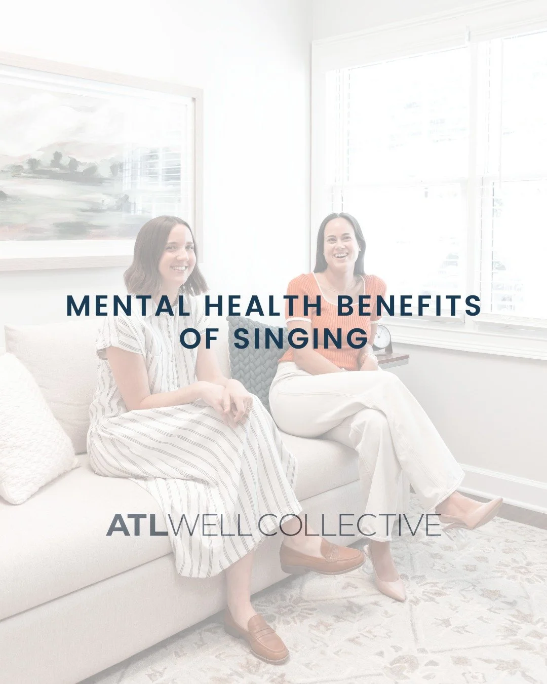 ON THE BLOG - Mental Health Benefits of Singing by Katrina Keebler, MA, LAPC, NCC 

Singing isn&rsquo;t just something we do for fun. It&rsquo;s an incredibly effective way to regulate the nervous system. 🎧✨ It helps lower stress, boost mood, and mo