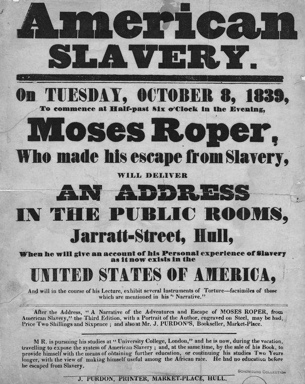 Fig. 2.  American Slavery. Moses Roper.  October 8, 1839. Image.  https://digitalcollections.nypl.org/items/510d47df-c9e4-a3d9-e040-e00a18064a99  (accessed May 25, 2022) 